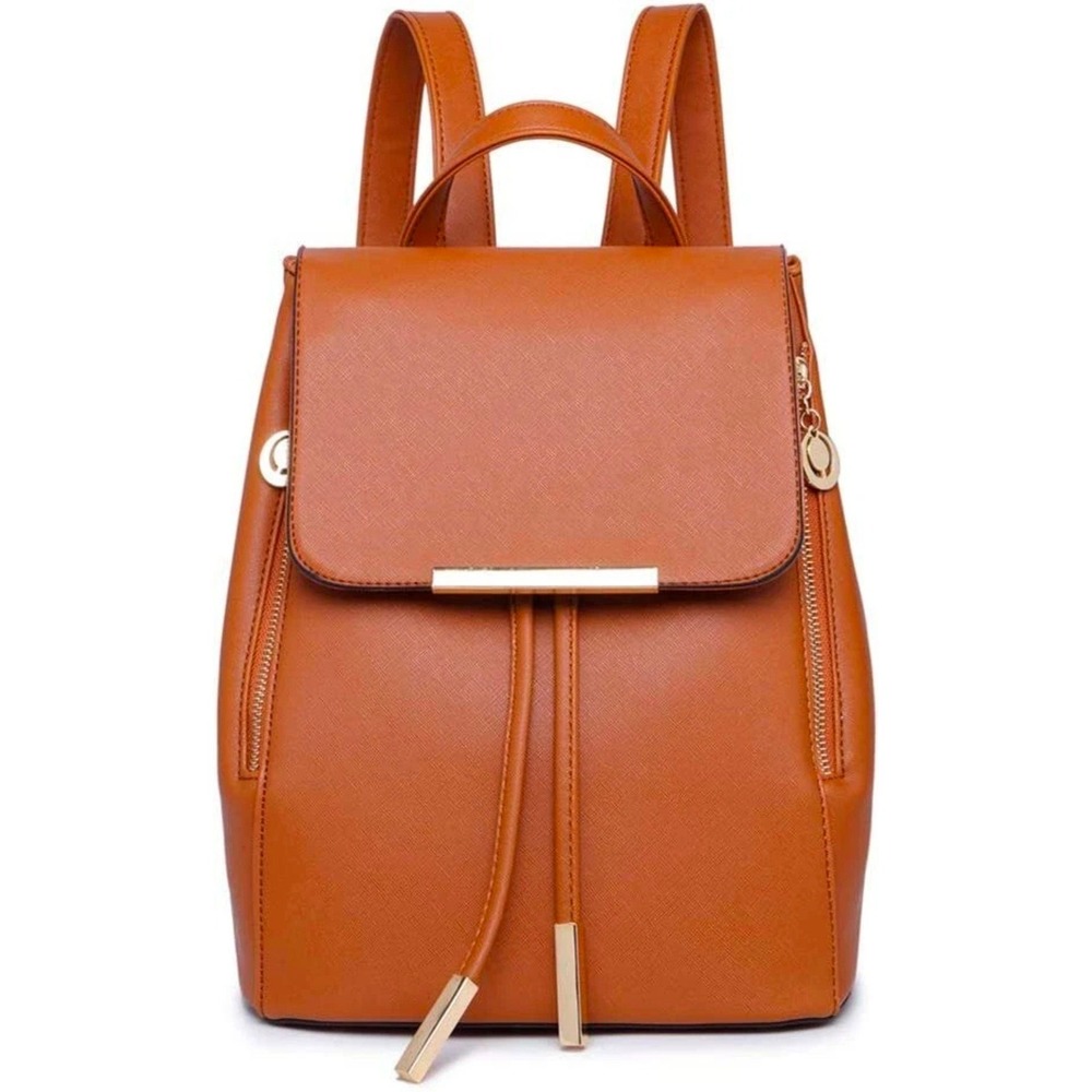 Women's Rucksack Shoulder Bag - Faux Leather Ladies Backpack Travel Bag